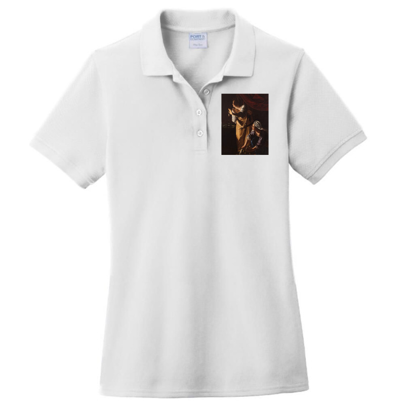 Artemisia Gentileschi   Judith And Her Maidservant With The Head Of Ho Ladies Polo Shirt by nbarroosnanod | Artistshot