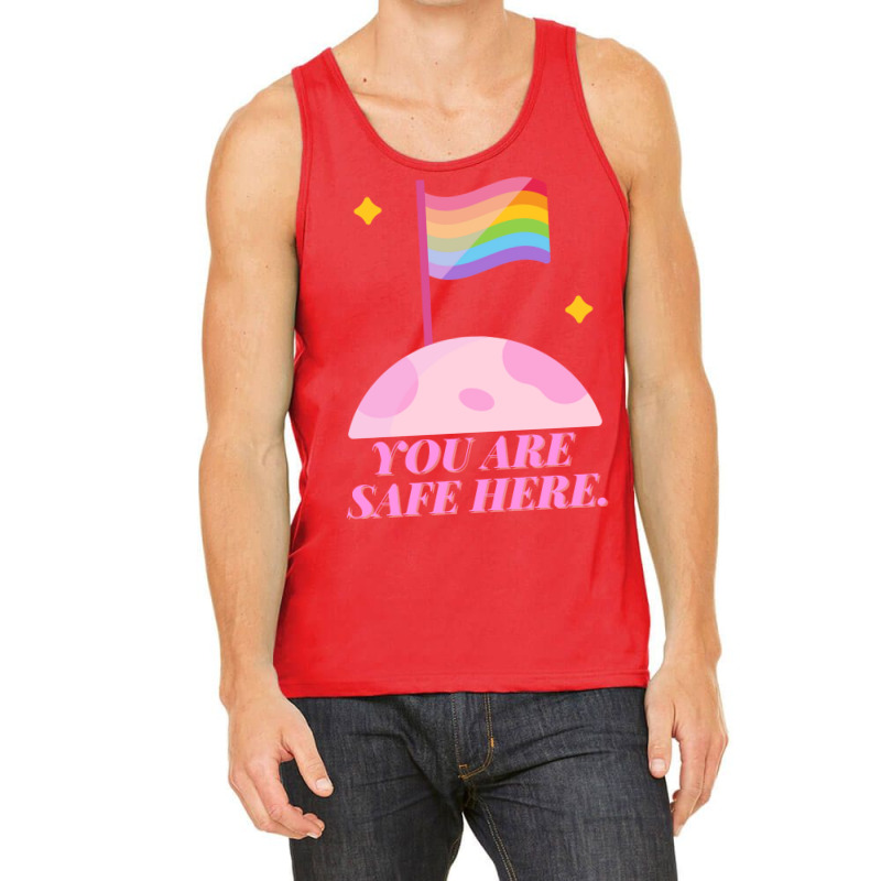 You Are Safe Here Pastel Tank Top | Artistshot