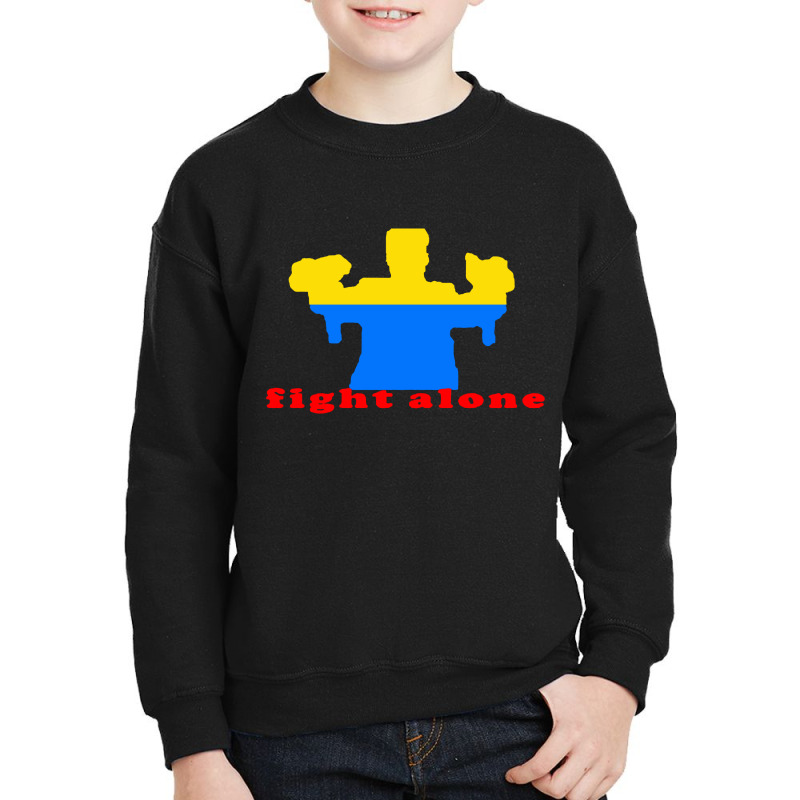 Fight Alone Youth Sweatshirt by TrendTee | Artistshot