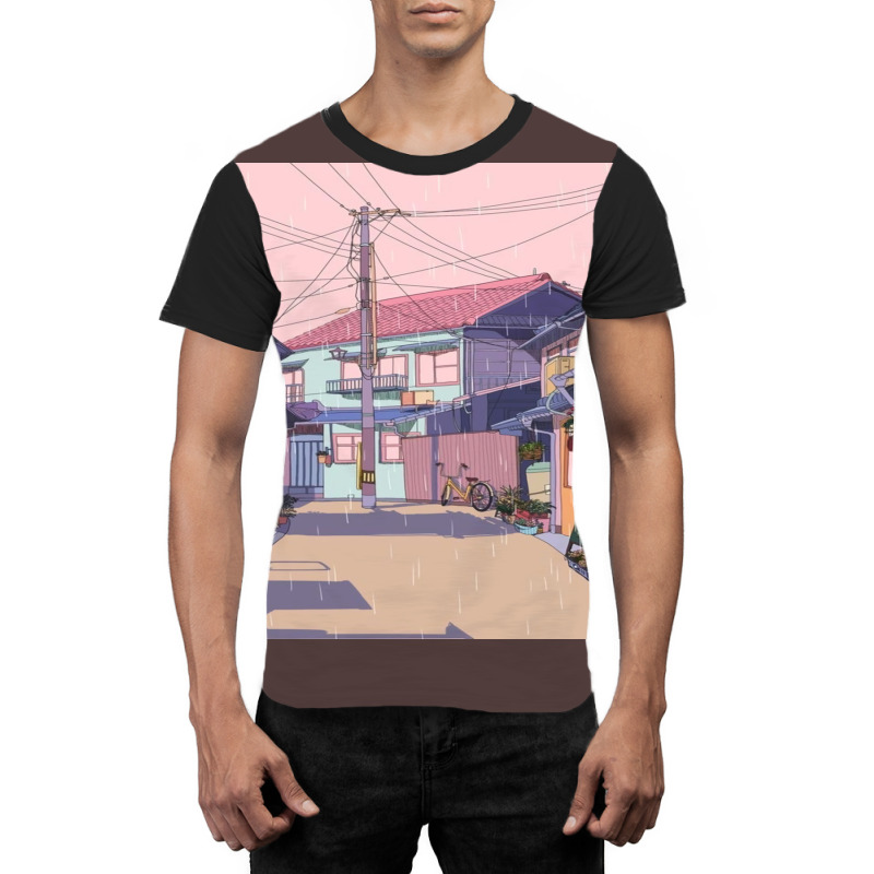 Lofi City Alley Graphic T-shirt | Artistshot