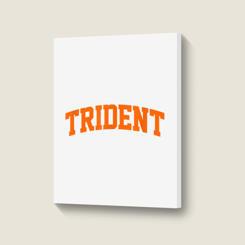 Trident Arch Athletic College University Alumni Style T Shirt Portrait Canvas Print | Artistshot