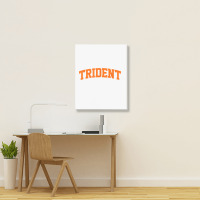 Trident Arch Athletic College University Alumni Style T Shirt Portrait Canvas Print | Artistshot