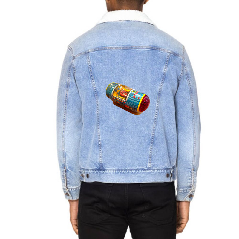 Retro Tin Space Capsule Printstickeretc Unisex Sherpa-lined Denim Jacket | Artistshot