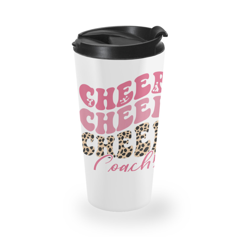 Cheer Coach Leopard Cheerleading Props Cute Cheer For Coach Travel Mug | Artistshot