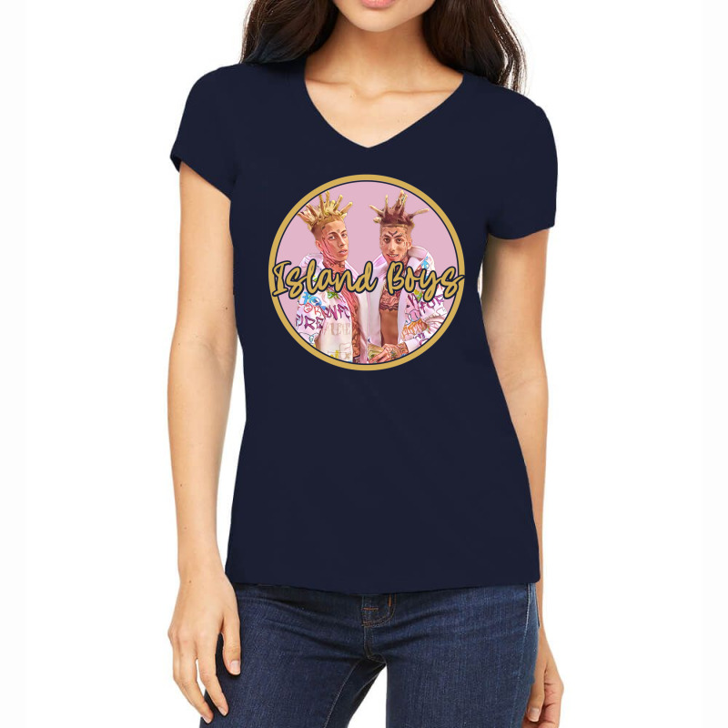 Island Boys Dark Version Women's V-Neck T-Shirt by bahmedarnous | Artistshot