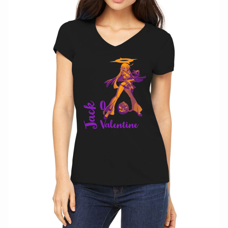 Jack O Valentine Guilty Gear Strive Women's V-Neck T-Shirt by CathyCooney | Artistshot