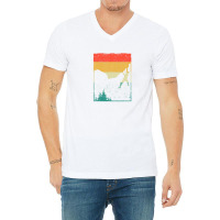 Climbing Bouldering Freeclimbing Rock Climber Retro Vintage V-neck Tee | Artistshot