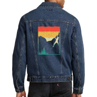 Climbing Bouldering Freeclimbing Rock Climber Retro Vintage Men Denim Jacket | Artistshot