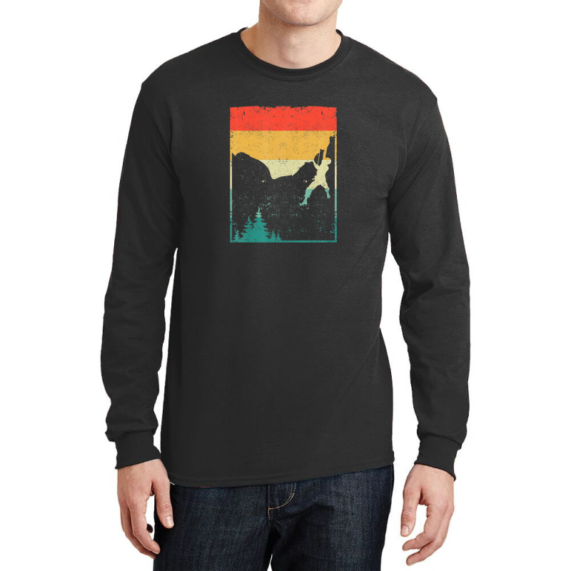 Climbing Bouldering Freeclimbing Rock Climber Retro Vintage Long Sleeve Shirts | Artistshot