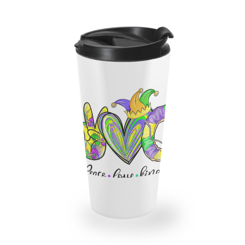 Peace Love King Cake Mardi Gras Tshirt Men Women Kids T Shirt Travel Mug | Artistshot