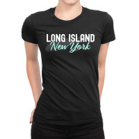 Long Island New York Vintage Ny Classic Li New York Design T Shirt Ladies Fitted T-shirt | Artistshot