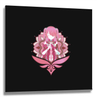 Genshin Impact Fischl Prinzessin Der Verurteilung Pink Metal Print Square | Artistshot