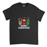 Sign Language Santa Reindeer Christmas Funny Family Pajama Xmas Classic T-shirt | Artistshot