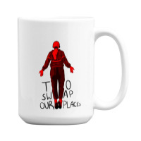 Max Floating To Swap Our Places Red 15 Oz Coffee Mug | Artistshot