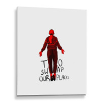 Max Floating To Swap Our Places Red Metal Print Vertical | Artistshot