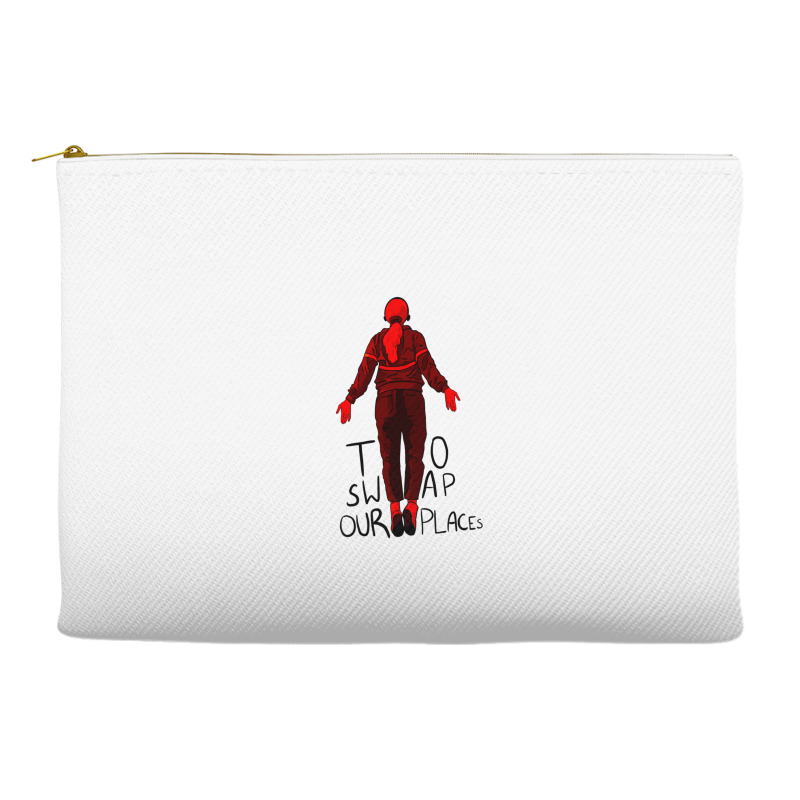 Max Floating To Swap Our Places Red Accessory Pouches by SandeeNardi | Artistshot