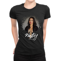 Red Lips With Nasty Latin Woman Sexy Photography T Shirt Ladies Fitted T-shirt | Artistshot