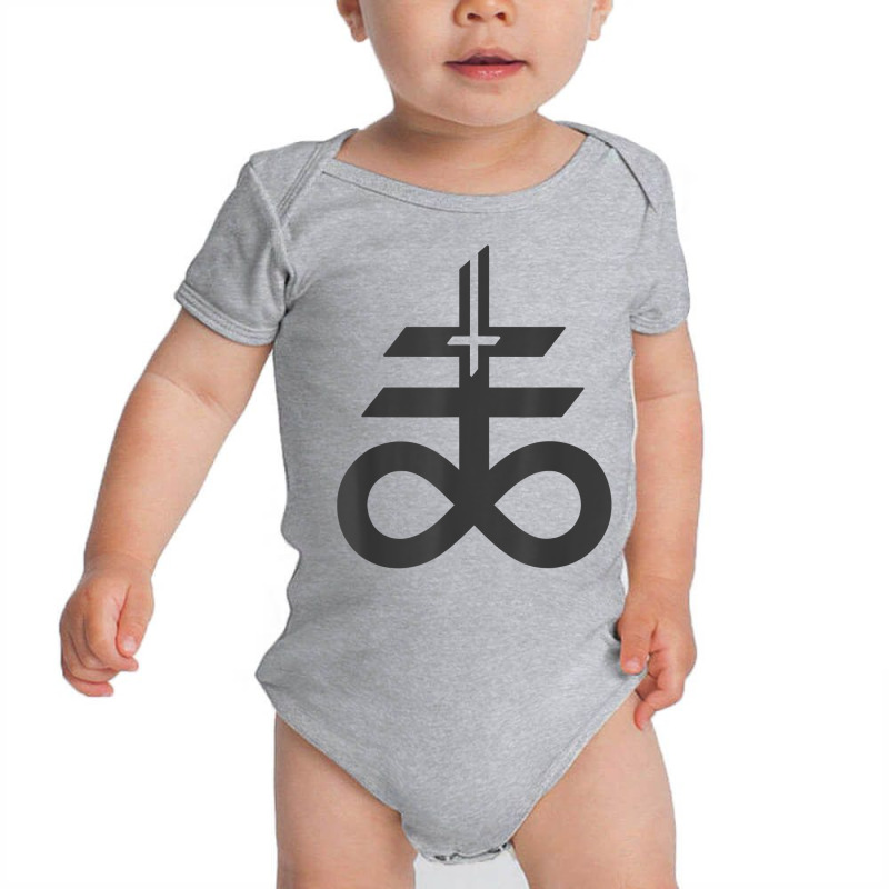 Satanic Cross & Inverted Cross. Black Goth Satanism Satanist T Shirt Baby Bodysuit by xq8pjbeamer | Artistshot