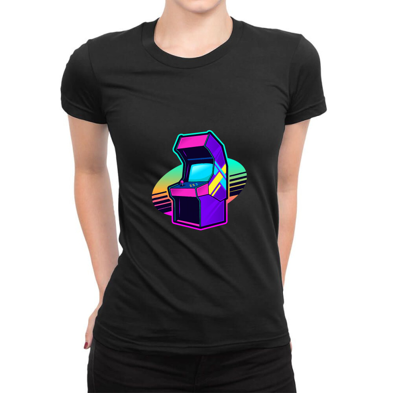 Arcade Game Machine Retro Video Game Ladies Fitted T-Shirt by SherryMorehart | Artistshot