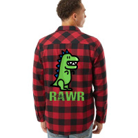 Dinosaur Rawr Flannel Shirt | Artistshot