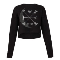 Vintage Viking Compass Vegvisir Norse Mythology T Shirt Cropped Sweater | Artistshot