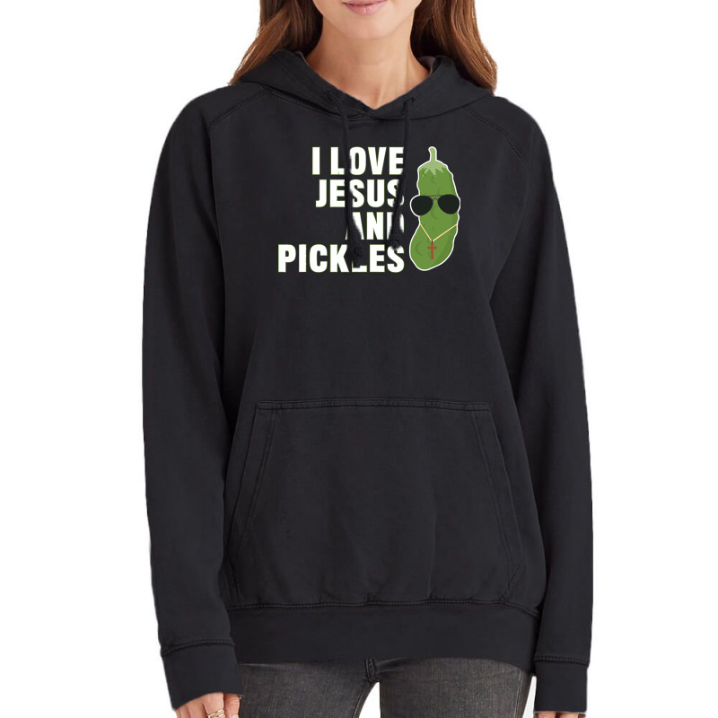 I Love Jesus And Pickles   Christian   Boys Girls Women Gift T Shirt Vintage Hoodie by adam.troare | Artistshot