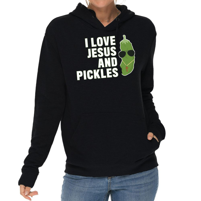 I Love Jesus And Pickles   Christian   Boys Girls Women Gift T Shirt Lightweight Hoodie by adam.troare | Artistshot