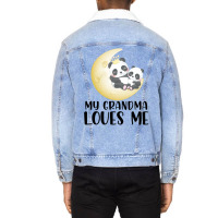 Panda Moon  Grandma Loves Me Unisex Sherpa-lined Denim Jacket | Artistshot