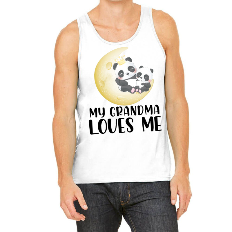 Panda Moon  Grandma Loves Me Tank Top by CueTrendyFinds | Artistshot