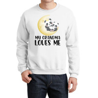 Panda Moon  Grandma Loves Me Crewneck Sweatshirt | Artistshot