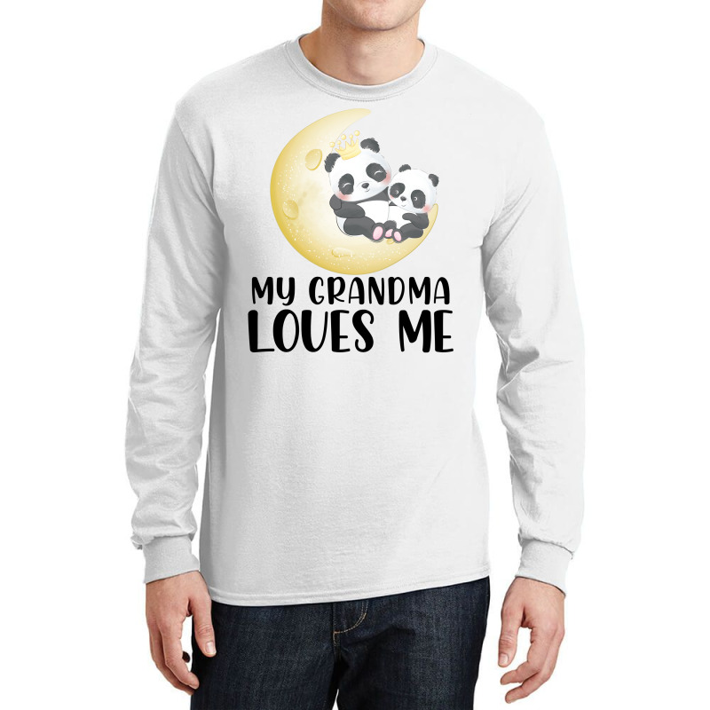 Panda Moon  Grandma Loves Me Long Sleeve Shirts by CueTrendyFinds | Artistshot