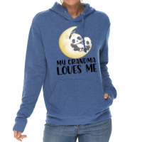 Panda Moon  Grandma Loves Me Lightweight Hoodie | Artistshot