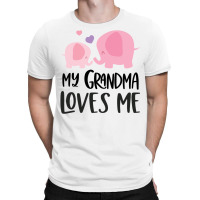 Pink Elephant Grandma Loves Me T-shirt | Artistshot