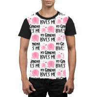 Pink Elephant Grandma Loves Me Graphic T-shirt | Artistshot