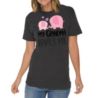 Pink Elephant Grandma Loves Me Vintage T-shirt | Artistshot