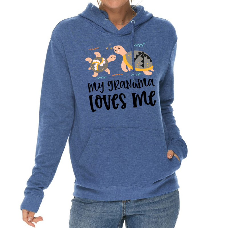 Turtles Grandma Loves Me Lightweight Hoodie by CueTrendyFinds | Artistshot