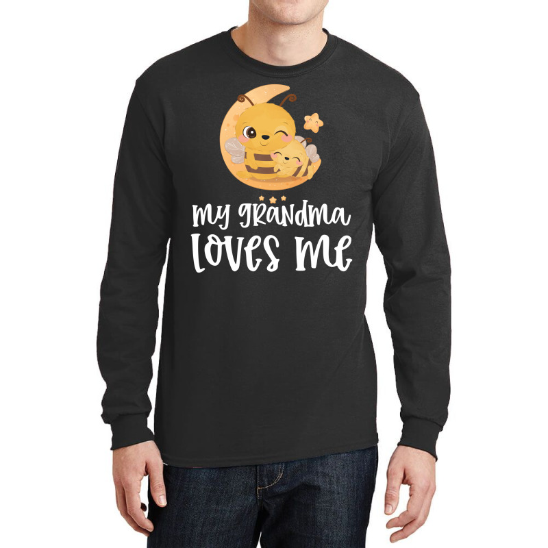 Bees Moon Grandma Loves Me Long Sleeve Shirts by CueTrendyFinds | Artistshot