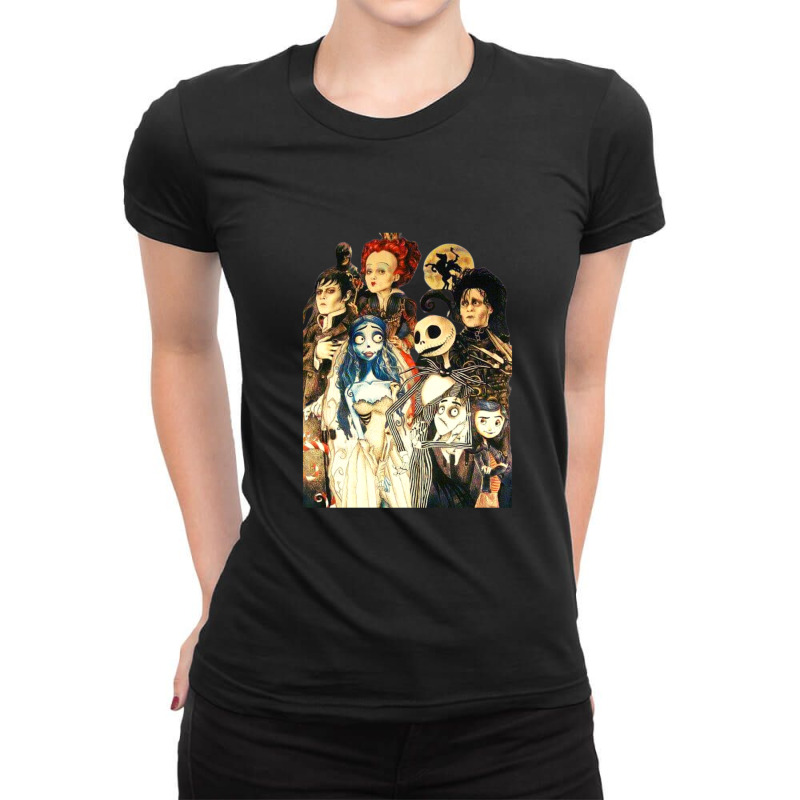 Tim Burton Film Ladies Fitted T-Shirt by JessicaProffitt | Artistshot