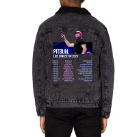 Pitbull Tour Back Unisex Sherpa-lined Denim Jacket | Artistshot