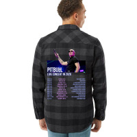 Pitbull Tour Back Flannel Shirt | Artistshot