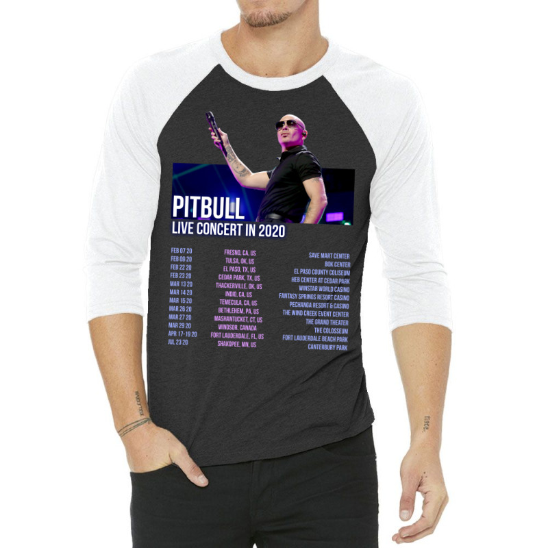 Pitbull Tour Back 3/4 Sleeve Shirt by hujabole880817 | Artistshot