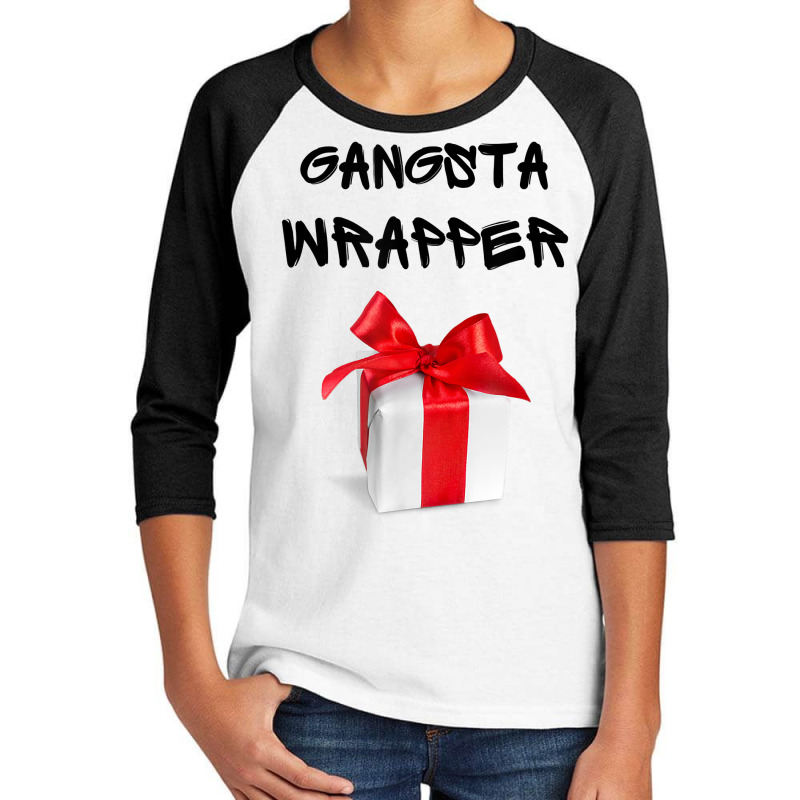 Gangsta Wrapper Christmas Holiday Funny Top T Shirt Youth 3/4 Sleeve | Artistshot