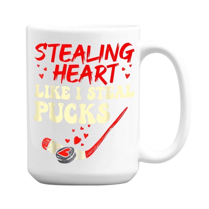 Stealing Heart Like I Steal Pucks Shirt Valentines Day Hocky T Shirt 15 Oz Coffee Mug | Artistshot