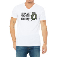 Complaint Department Take A Number Hand Grenade V-neck Tee | Artistshot