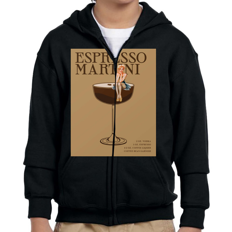 The Espresso Martini Cocktail Youth Zipper Hoodie by myersamb | Artistshot