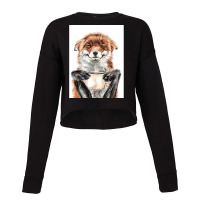 Morning Fox - Cute Coffee Animal Cropped Sweater | Artistshot