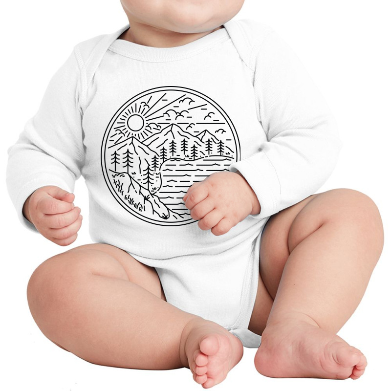 Lake Long Sleeve Baby Bodysuit by Quilimo | Artistshot