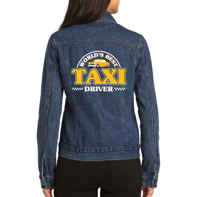 Taxicab Driver Cab Taxi Driving Ladies Denim Jacket by JamesArtists | Artistshot