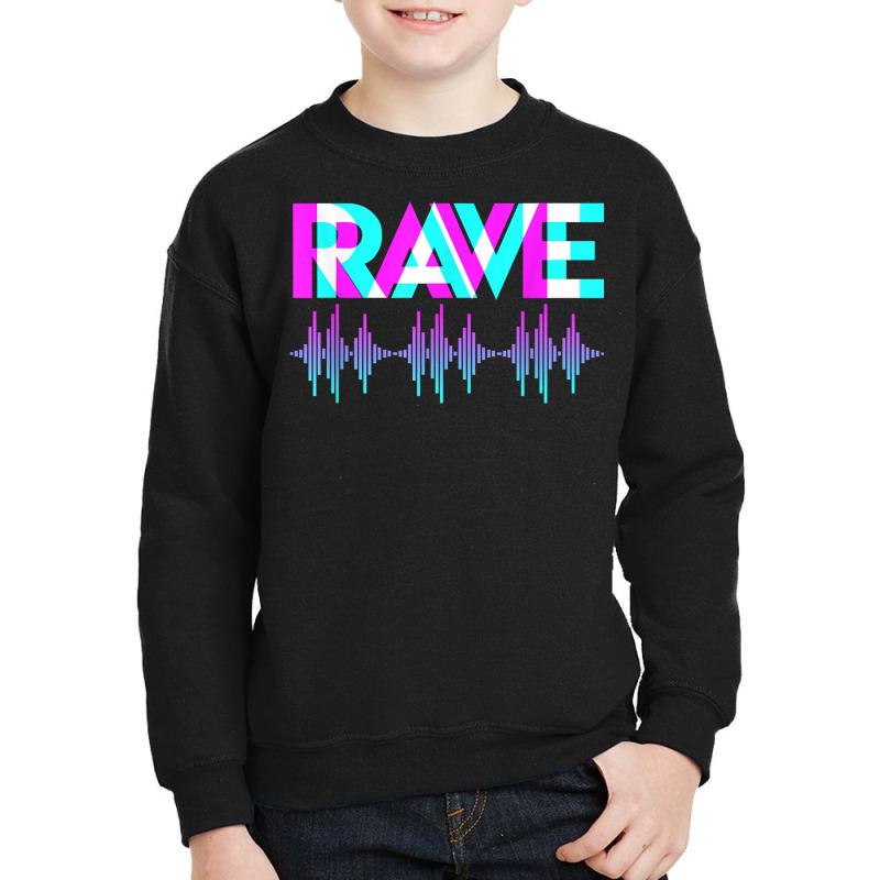 Rave Techno Music Synthesizer Dj Gift Raver T Shirt Youth Sweatshirt | Artistshot