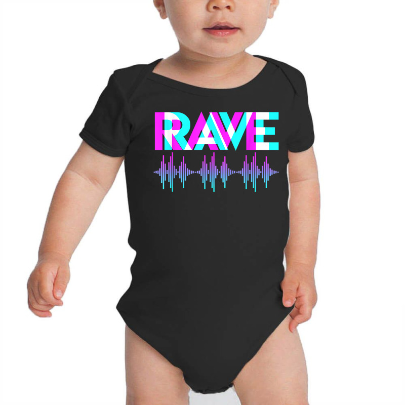 Rave Techno Music Synthesizer Dj Gift Raver T Shirt Baby Bodysuit | Artistshot